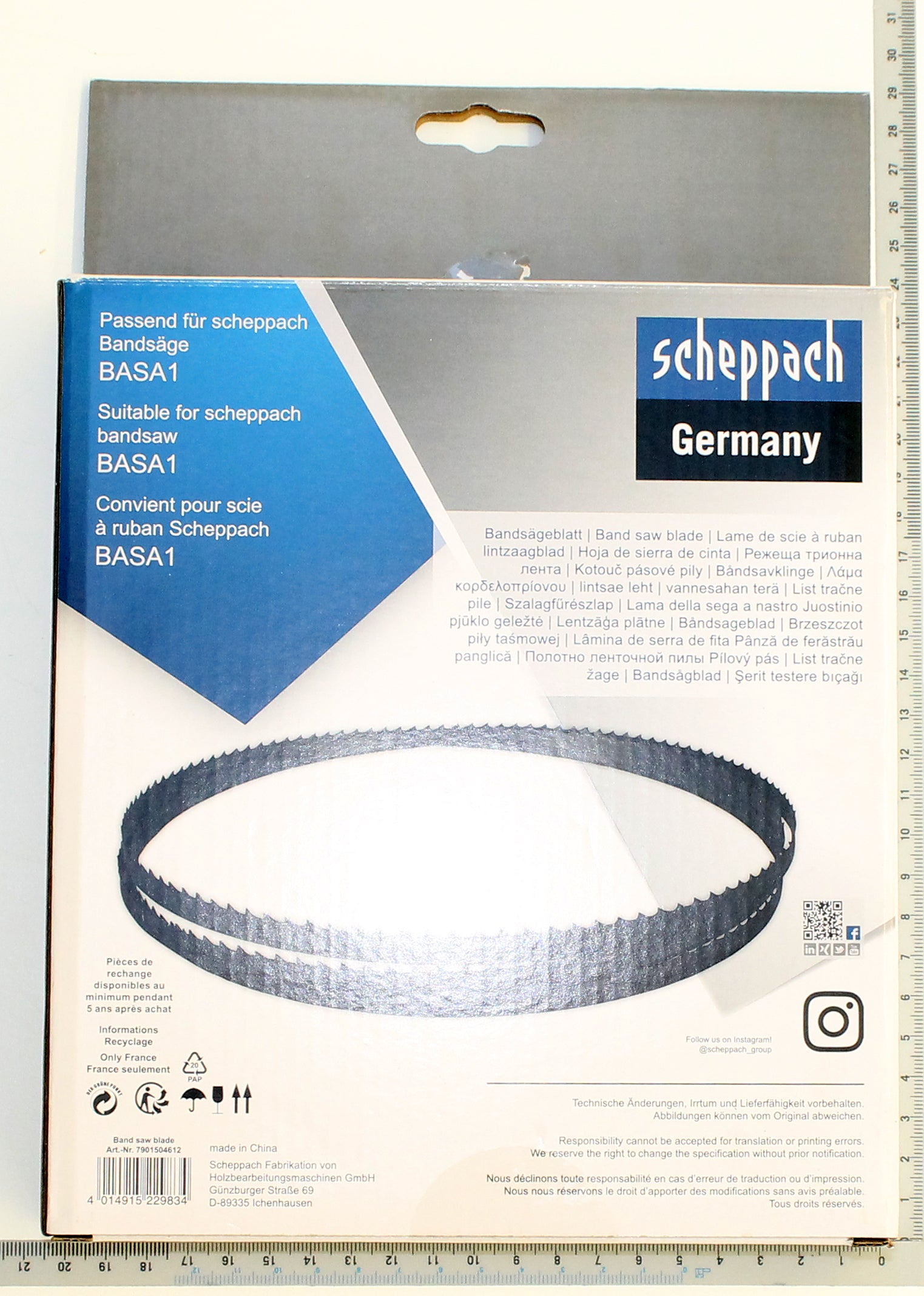 Bandsägeblatt 4Z 12x0,36x1490mm zu Basa1  (Standard)