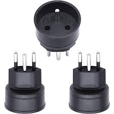 Adapter 3-Pol EU-CH (16A) schwarz