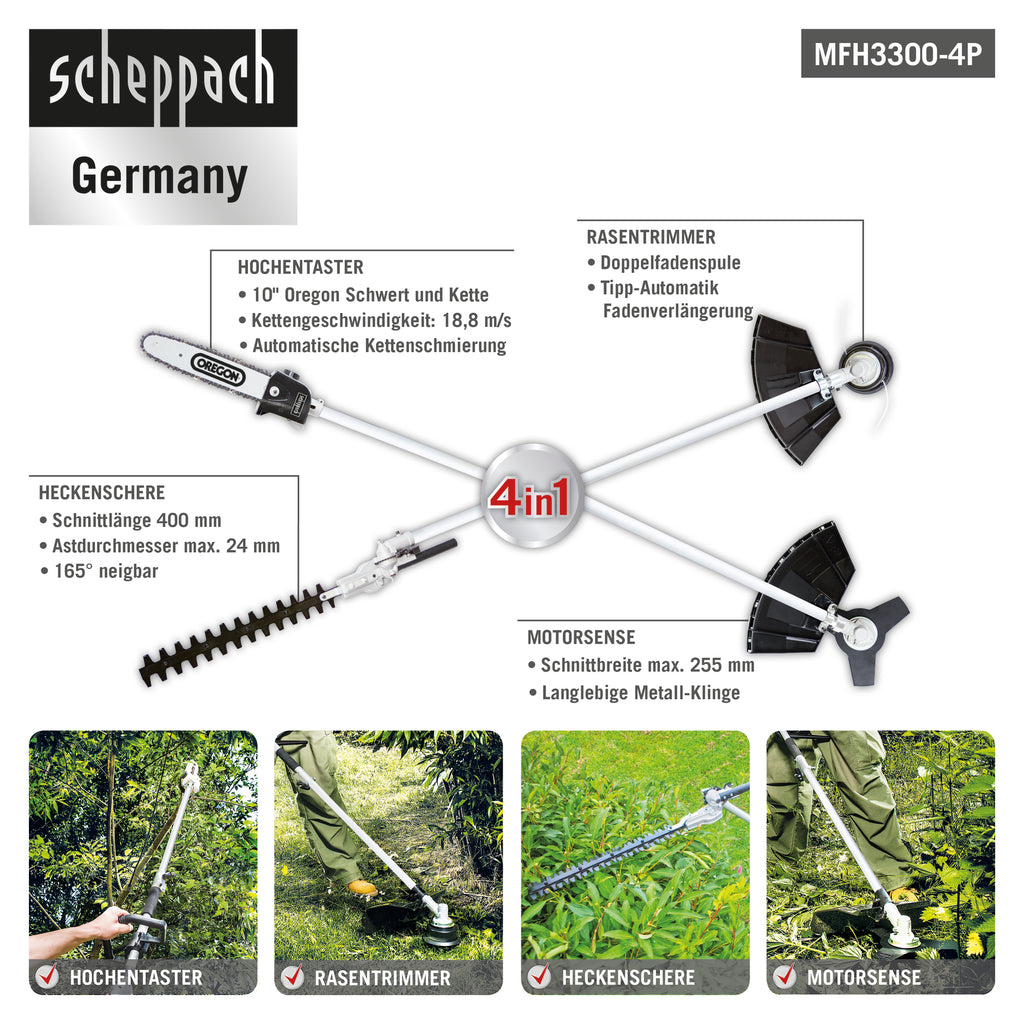 Multifunktionsgerät MFH3300-4P 4in1 Benzin