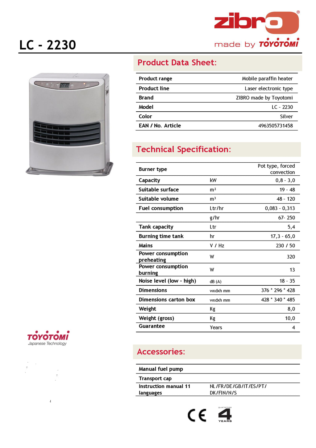 Paraffinheizgerät LC-2230