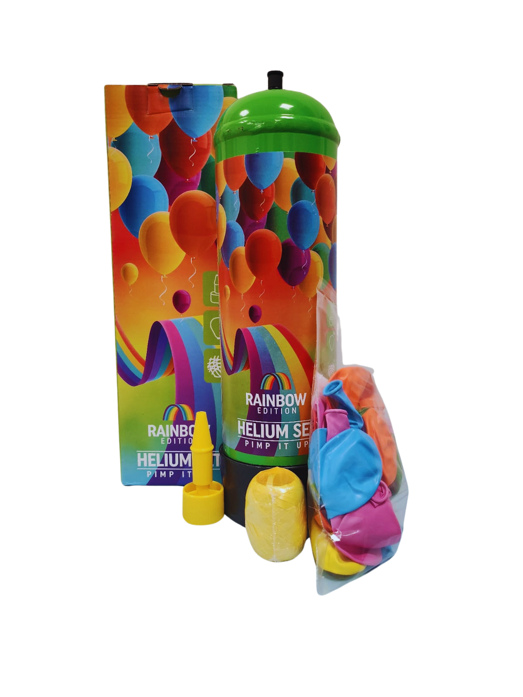 Helium Set 30 Ballons, Rainbow Edition Regenbogenfarben
