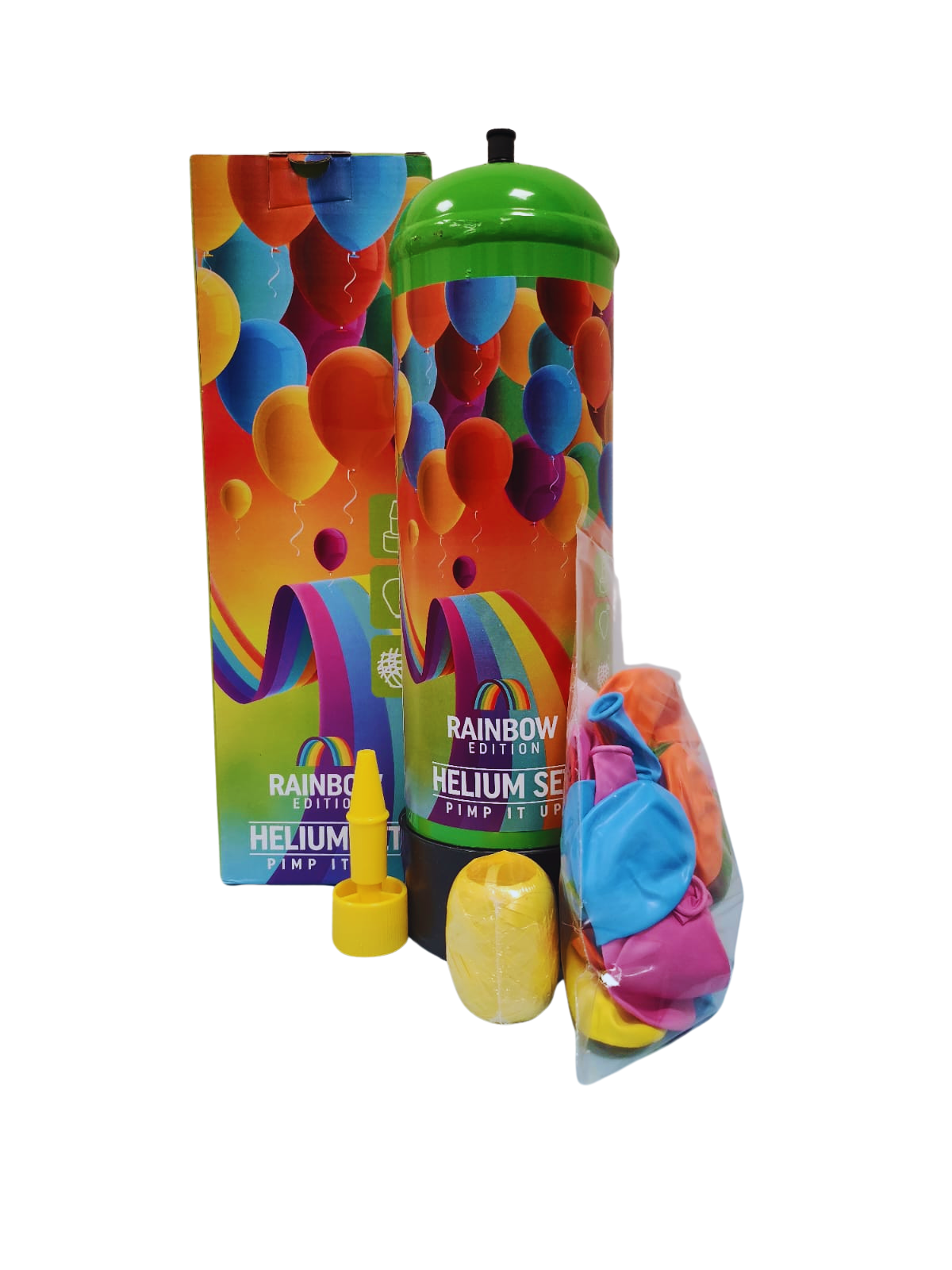 Helium Set 30 Ballons, Rainbow Edition Regenbogenfarben