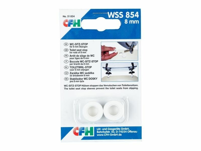 Wackelstopp (2 Stk.) WSS854, Hülse 8mm zu WC-Sitz
