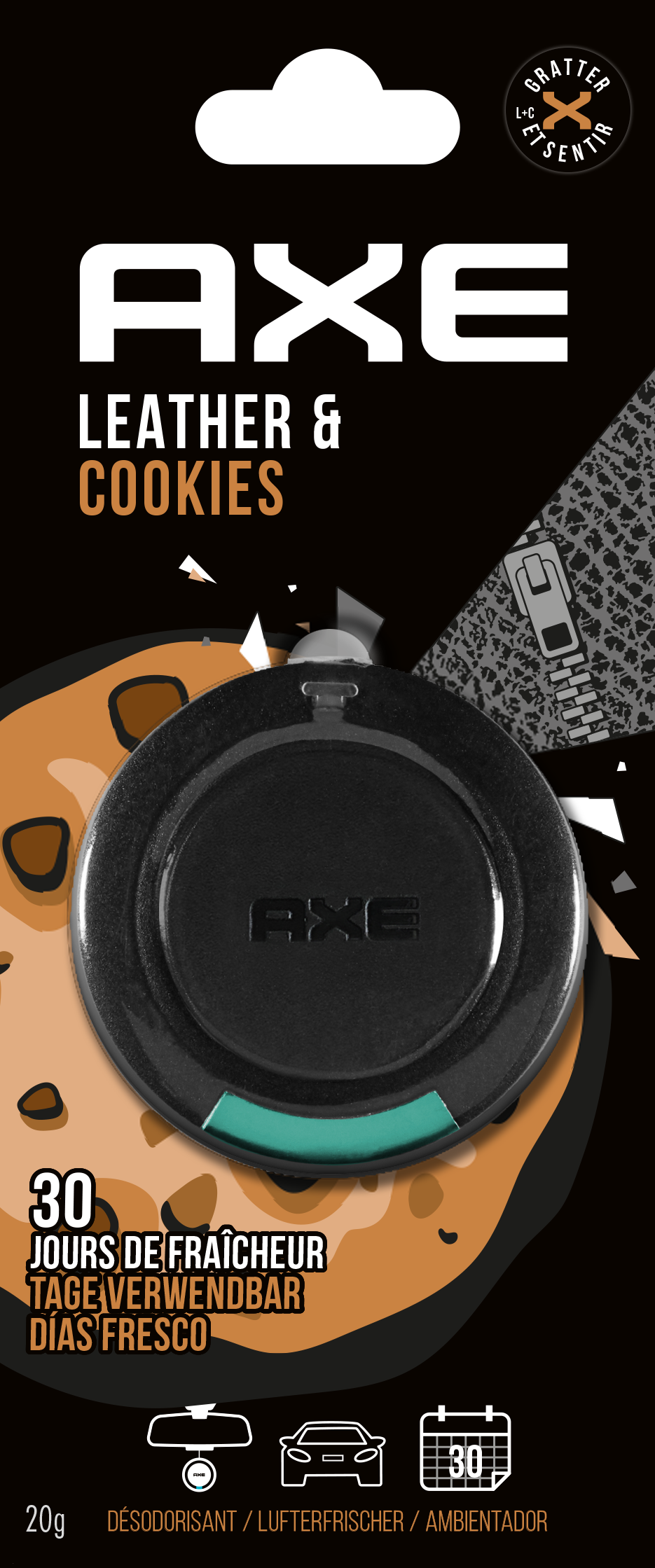 Lufterfrischer 3D - Collision Leather and Cookies