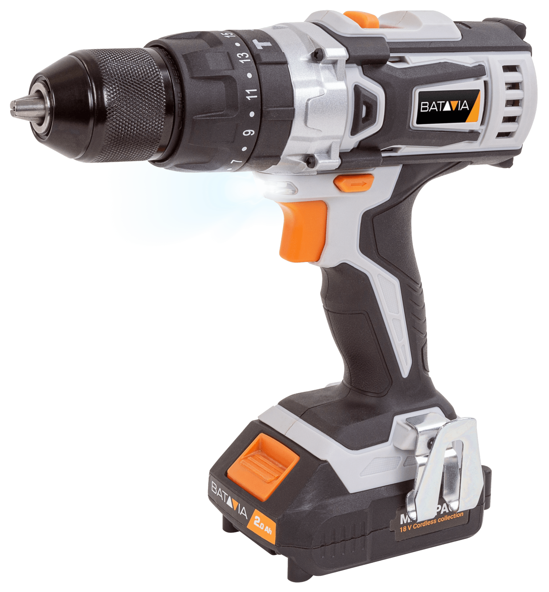 Akku-Schlagbohrschrauber 18V, 40Nm SET ( 2x Akku 2Ah / 1 Ladegerät 2.4Ah im Koffer)