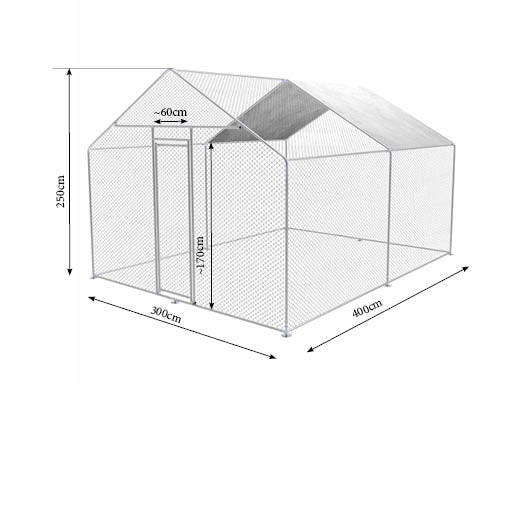 Heimtiergehege 3m x 4m x 2.5m