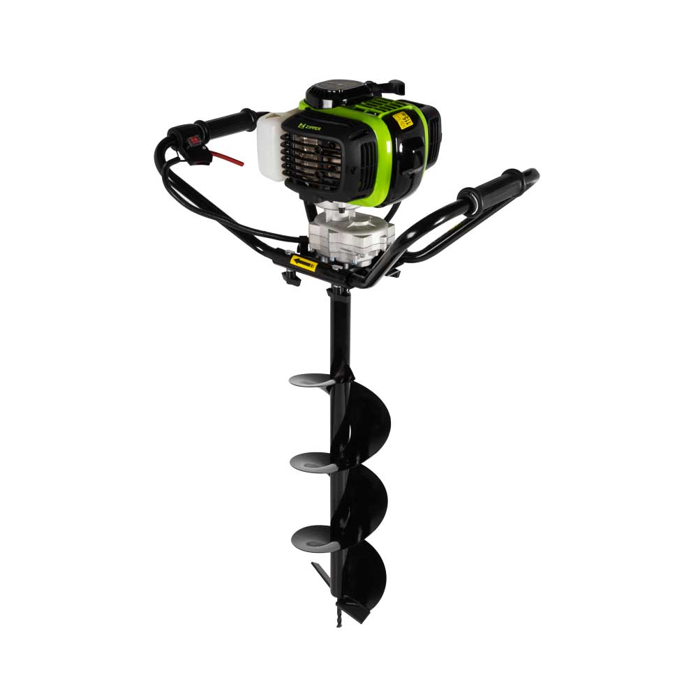 Erdbohrer 52.8cc inkl. Bohrer 100, 150, 200mm und Verlängerung
