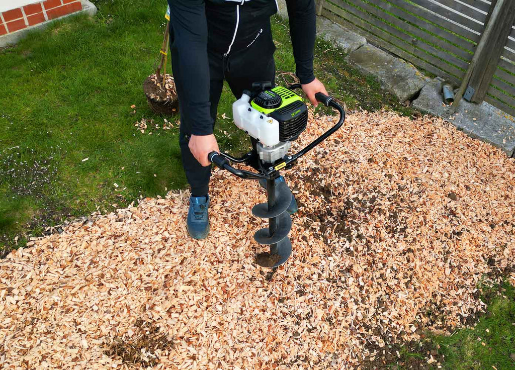 Erdbohrer 52.8cc inkl. Bohrer 100, 150, 200mm und Verlängerung