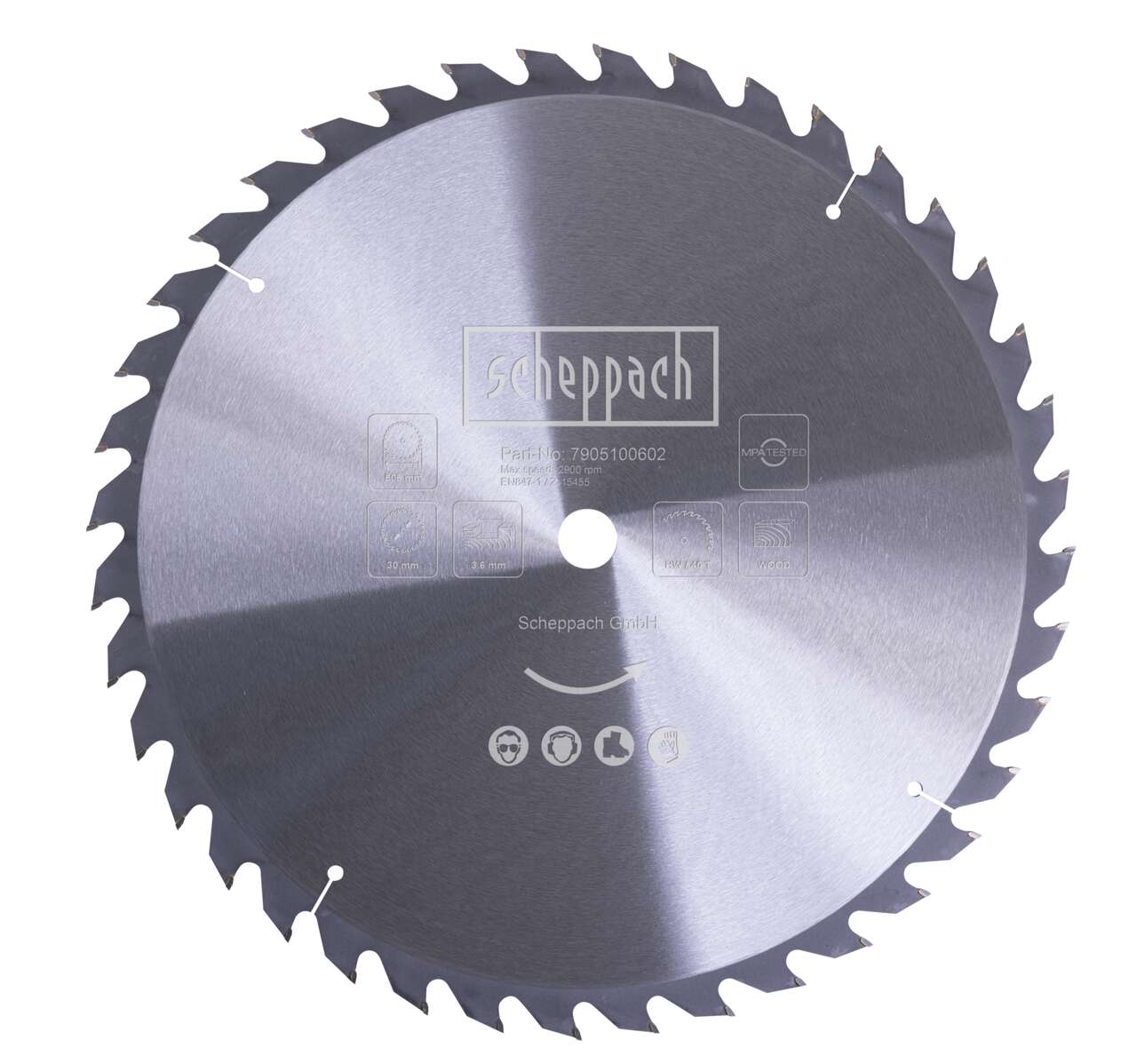 Kreissägeblatt 505x30x3.6x2.6mm 40Z