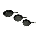 3-Tlg. Steakpfannen Set Gusseisen