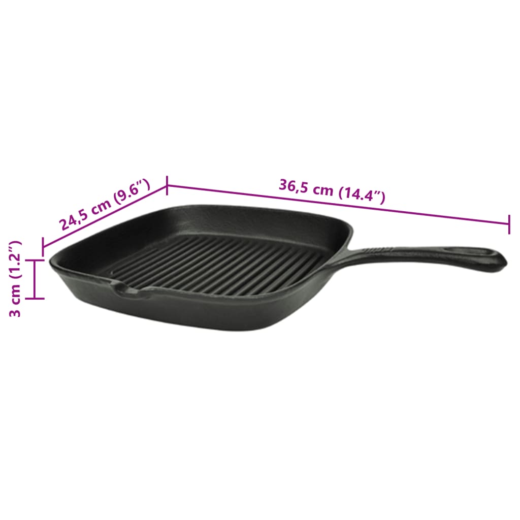 Grillpfanne Gusseisen 24 X 23 Cm
