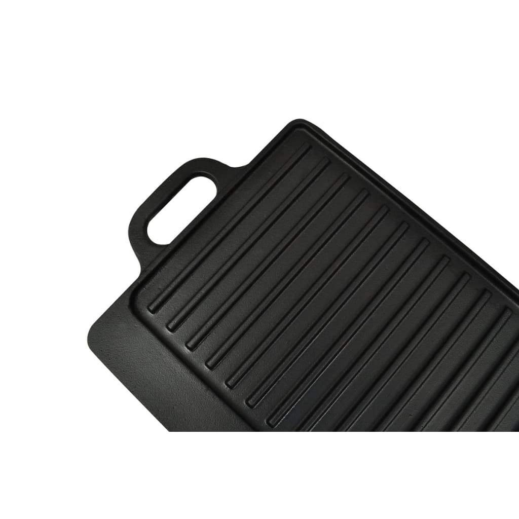 Grillplatte Wendeplatte 2 Stk. Gusseisen 38X23 Cm