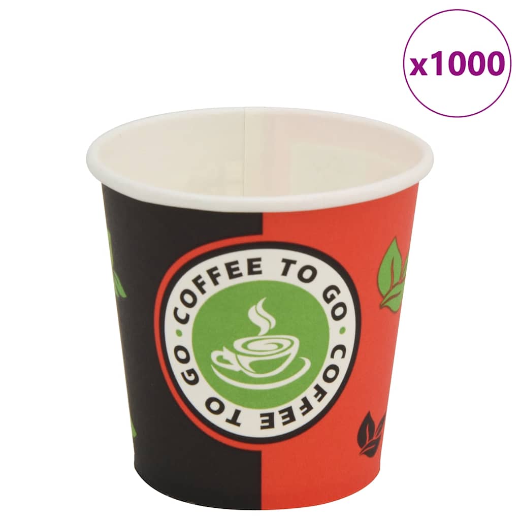 1000 Stk. Einweg-Kaffeebecher Pappe (8 Oz)