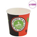 1000 Stk. Einweg-Kaffeebecher Pappe (8 Oz)