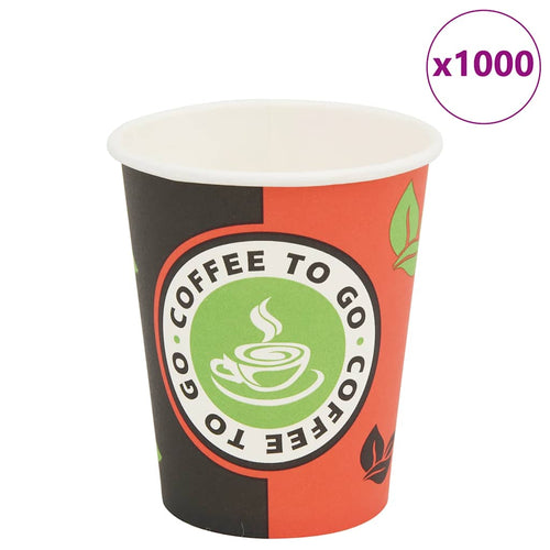 1000 Stk. Einweg-Kaffeebecher Pappe (8 Oz)