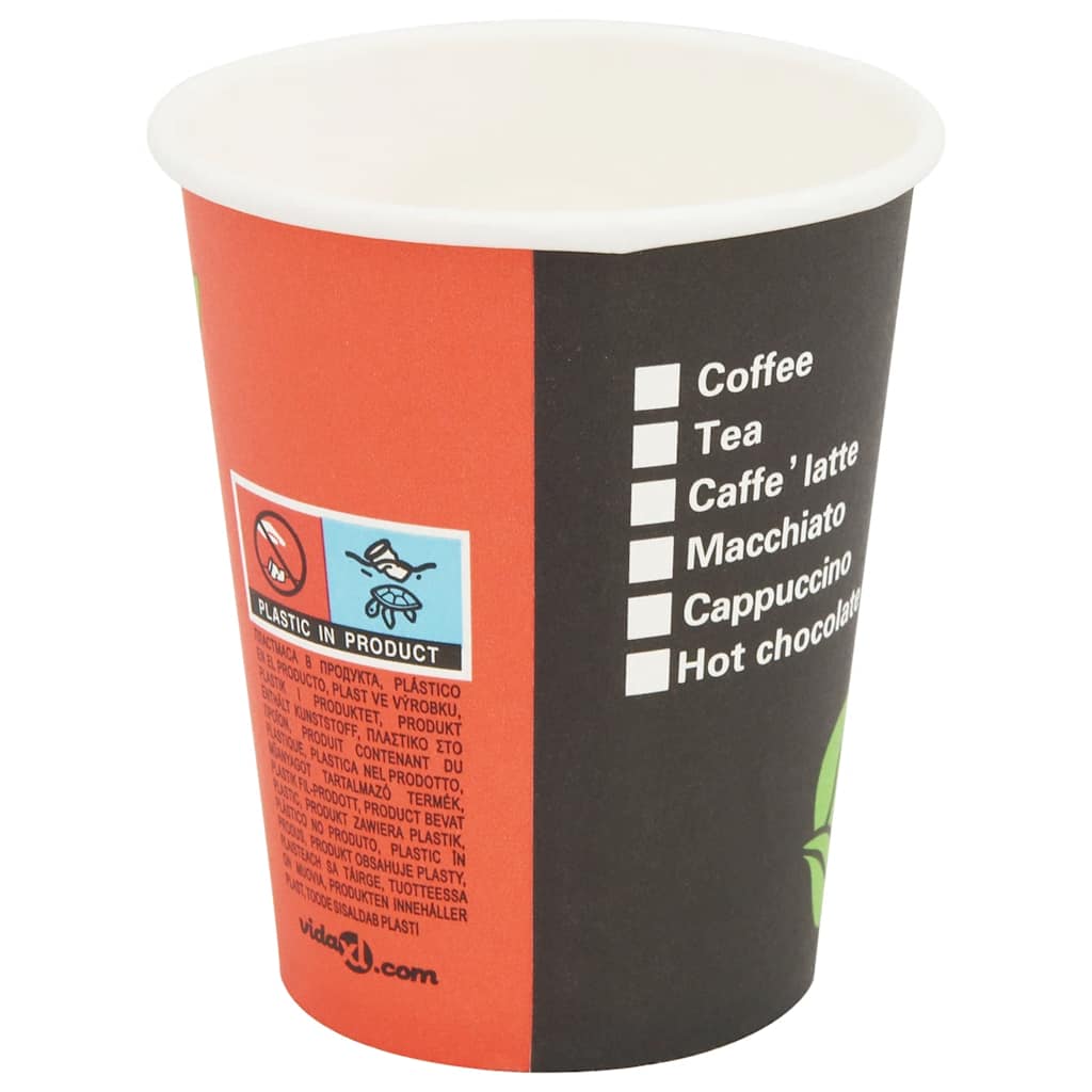 1000 Stk. Einweg-Kaffeebecher Pappe (8 Oz)