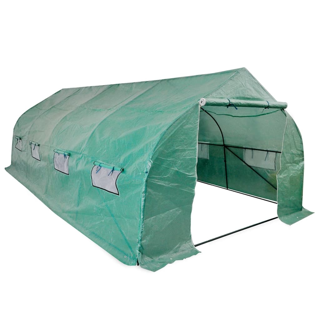 Polytunnel Gewächshaus Begehbar & Mobil Stahlrahmen 18 M²