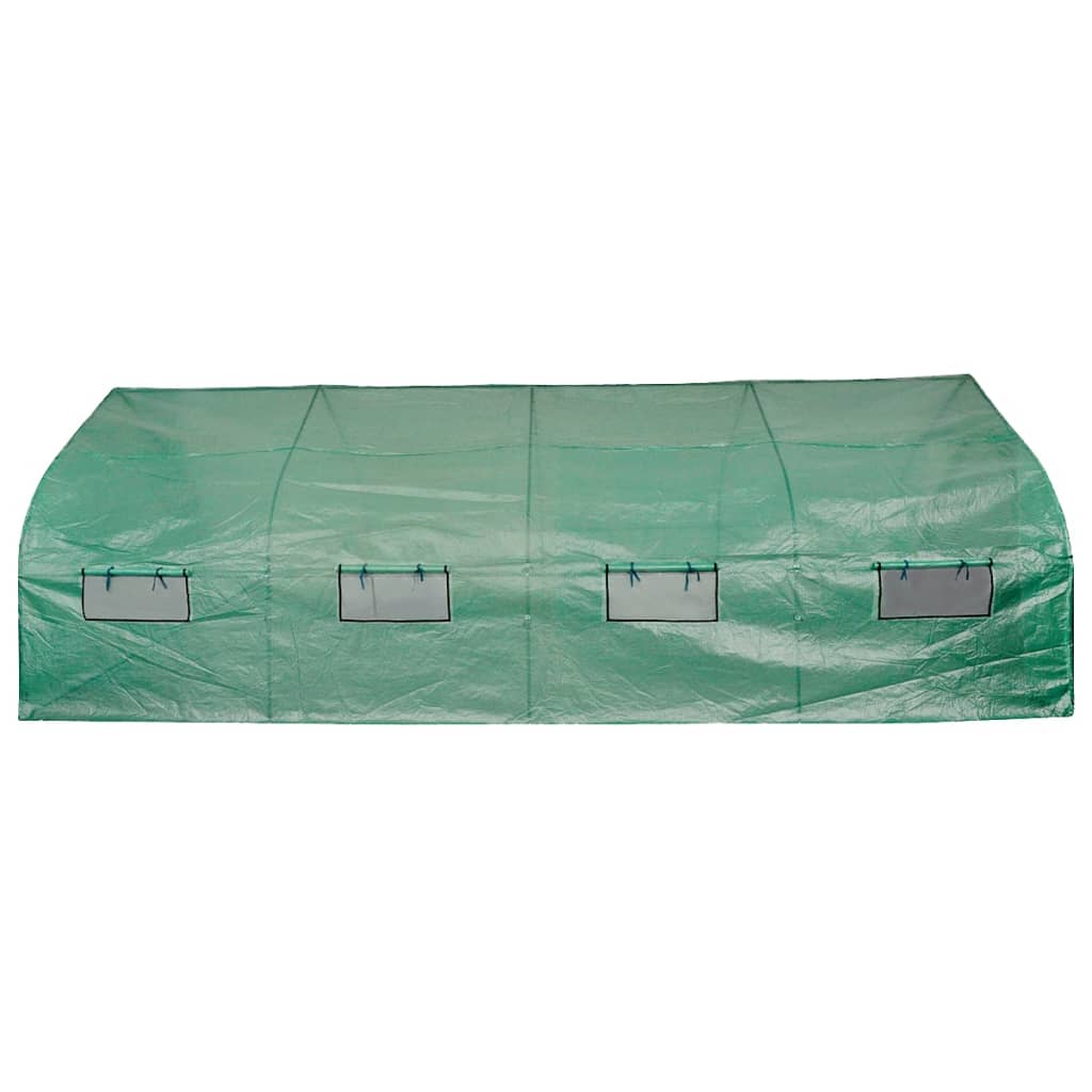 Polytunnel Gewächshaus Begehbar & Mobil Stahlrahmen 18 M²