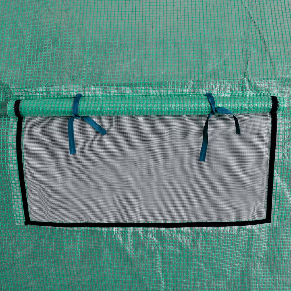 Polytunnel Gewächshaus Begehbar & Mobil Stahlrahmen 18 M²