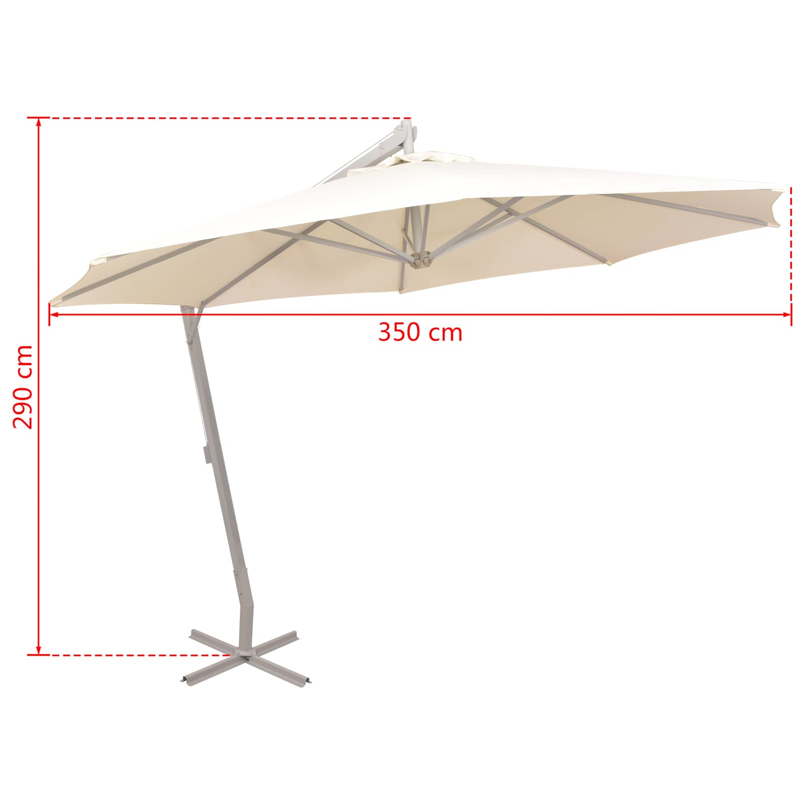 Gartenschirme Beige Polyester