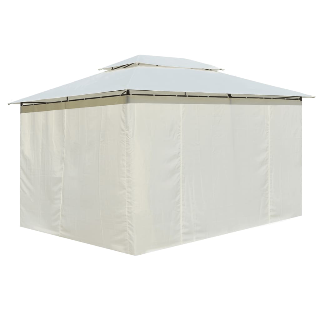 Gartenpavillon Mit Gardinen 4X3 M Weiß