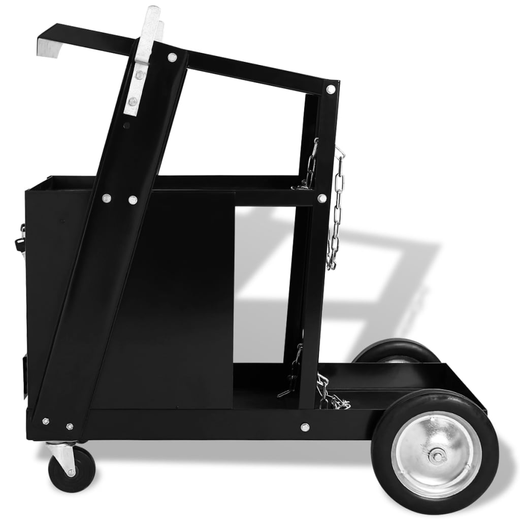 Schweißwagen Mit 4 Schubladen Schwarz