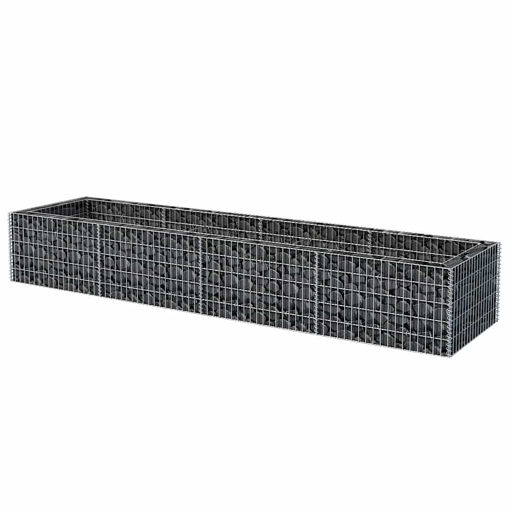 Gabionen-Hochbeet Stahl 360×90×50 Cm