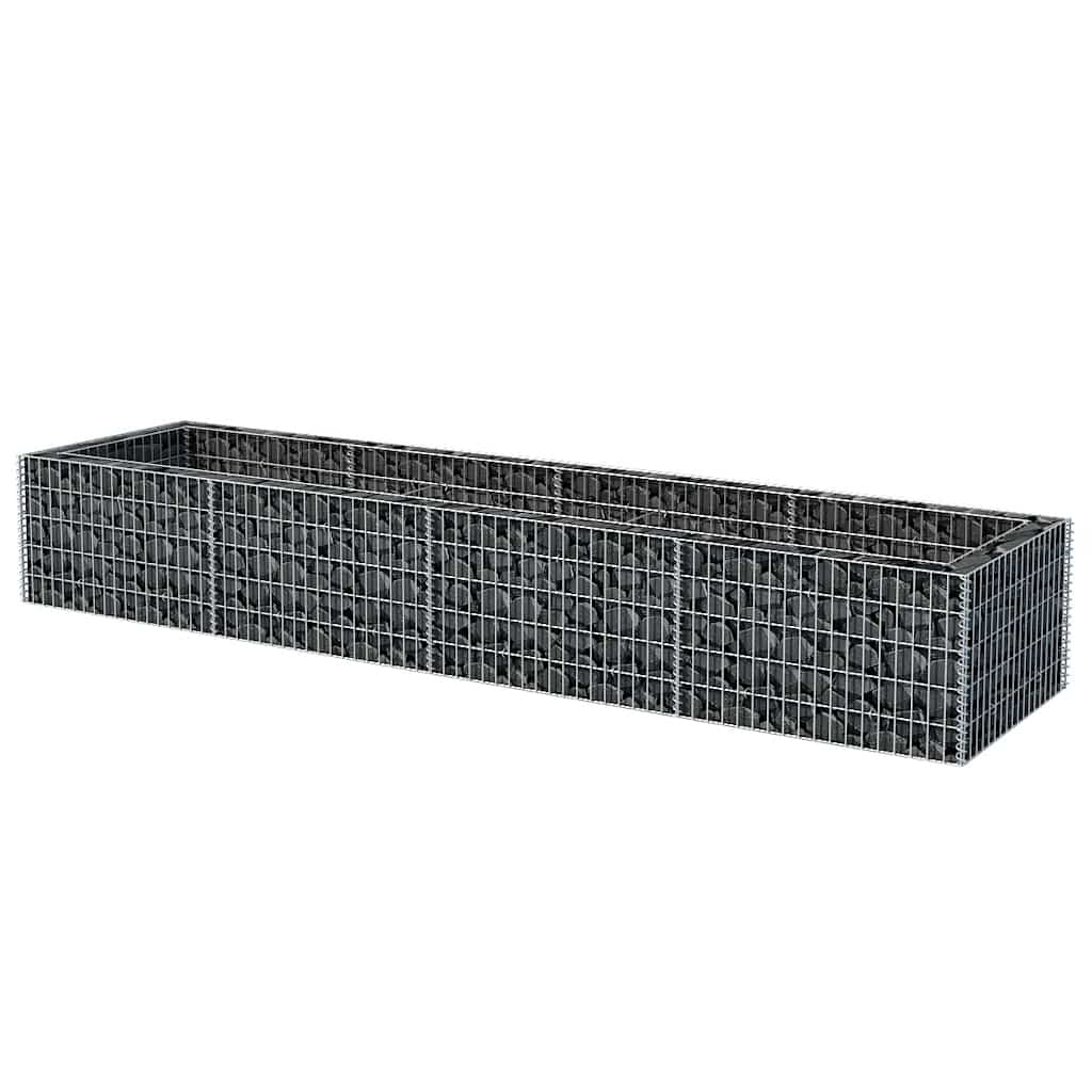 Gabionen-Hochbeet Stahl 360×90×50 Cm