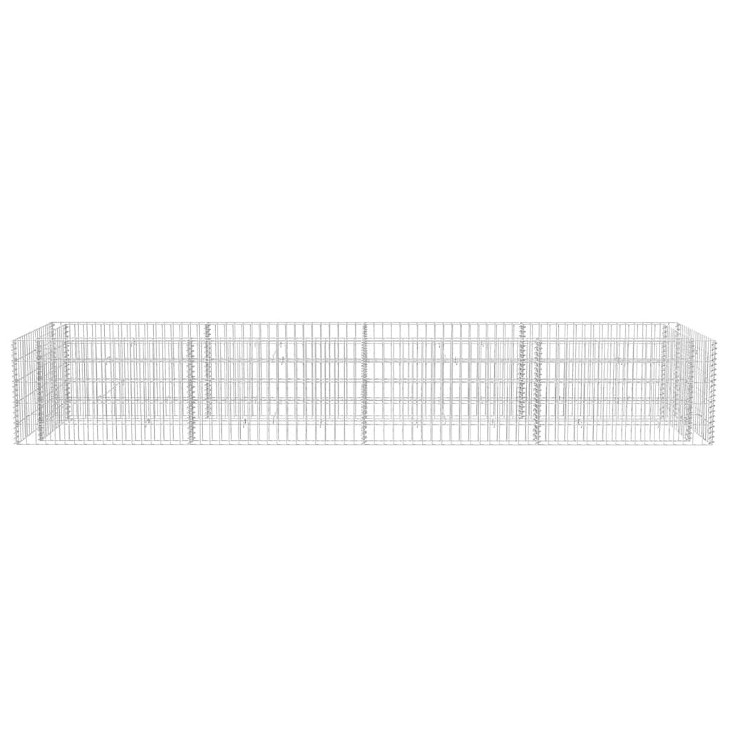 Gabionen-Hochbeet Stahl 360×90×50 Cm