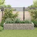 Gabionen-Hochbeet Stahl 360×90×50 Cm