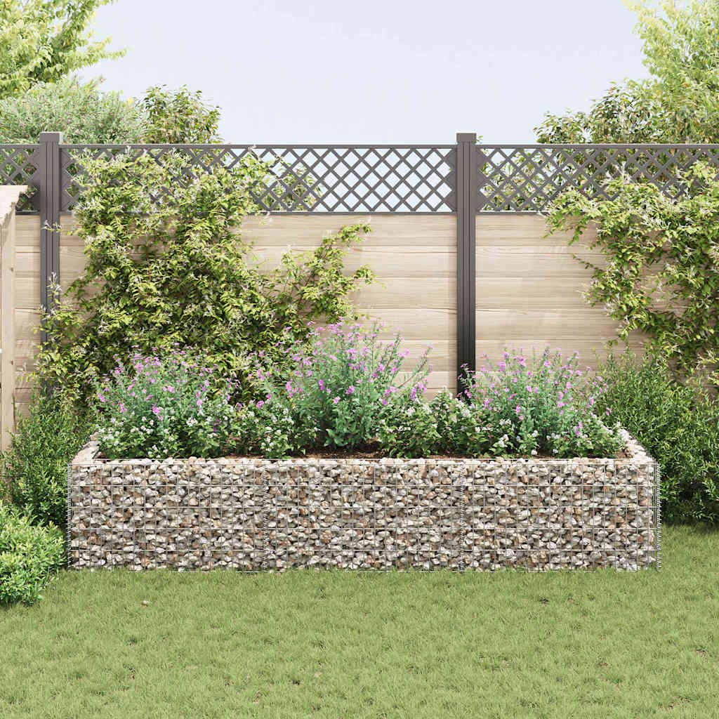 Gabionen-Hochbeet Stahl 360×90×50 Cm