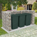Gabionen-Mülltonnenverkleidung Für 1 Tonne Stahl 110X100X120Cm
