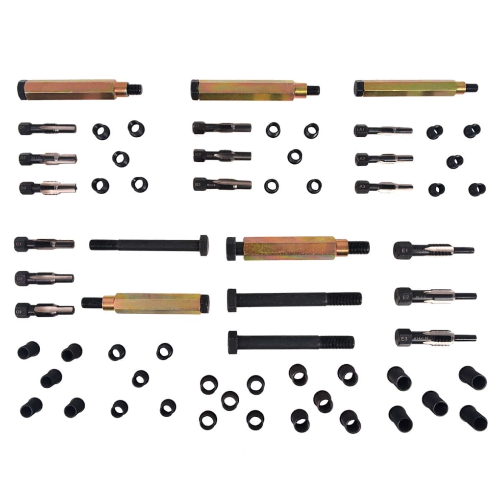 Glühkerzengewinde-Reparaturset 63-Tlg. M8 M9 M10 M12