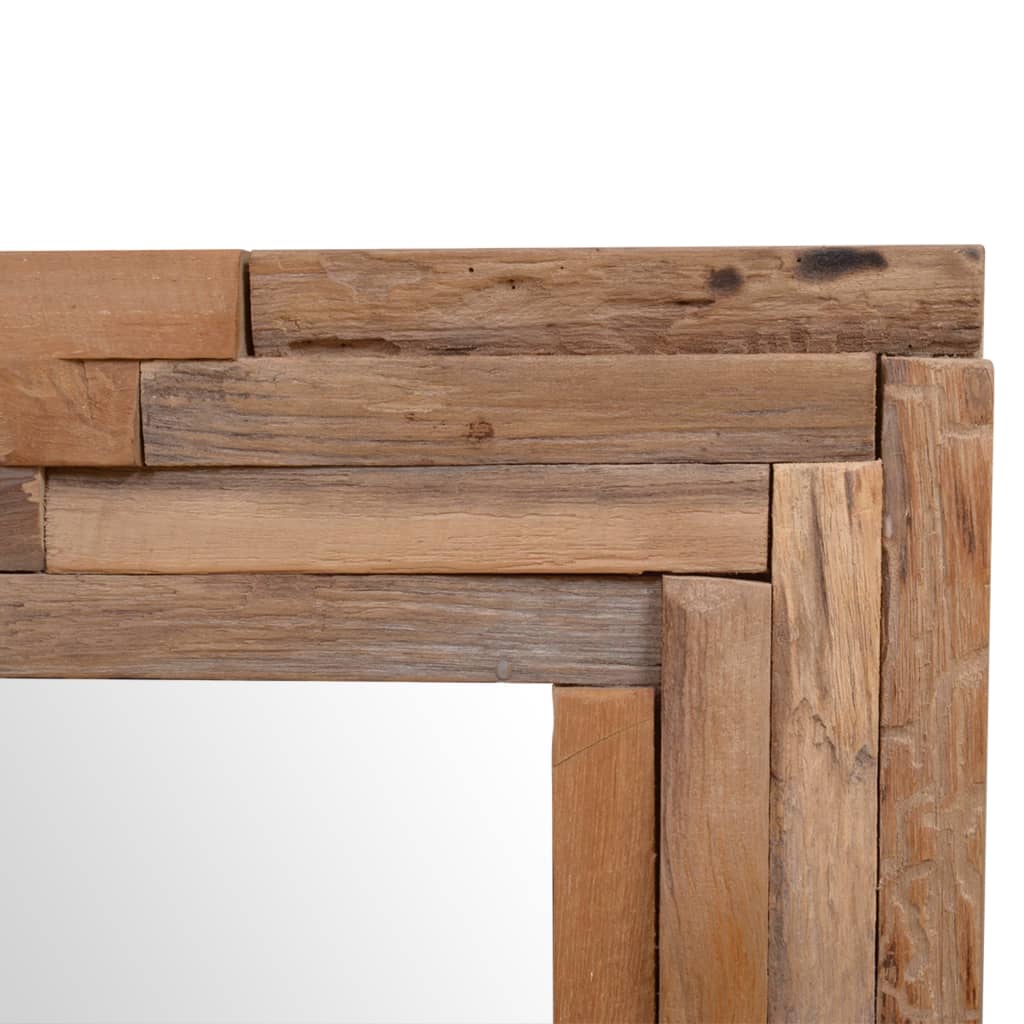 Dekorativer Spiegel Teak Quadratisch
