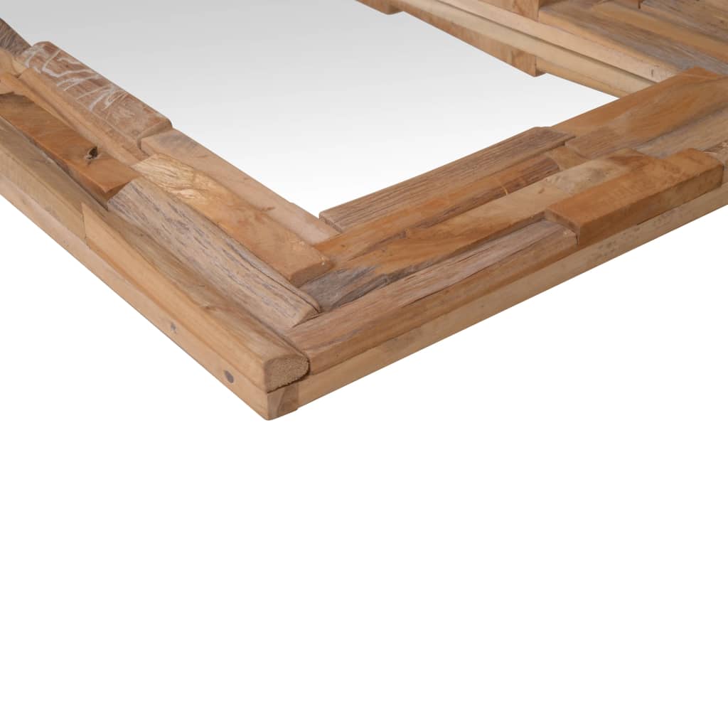 Dekorativer Spiegel Teak Quadratisch