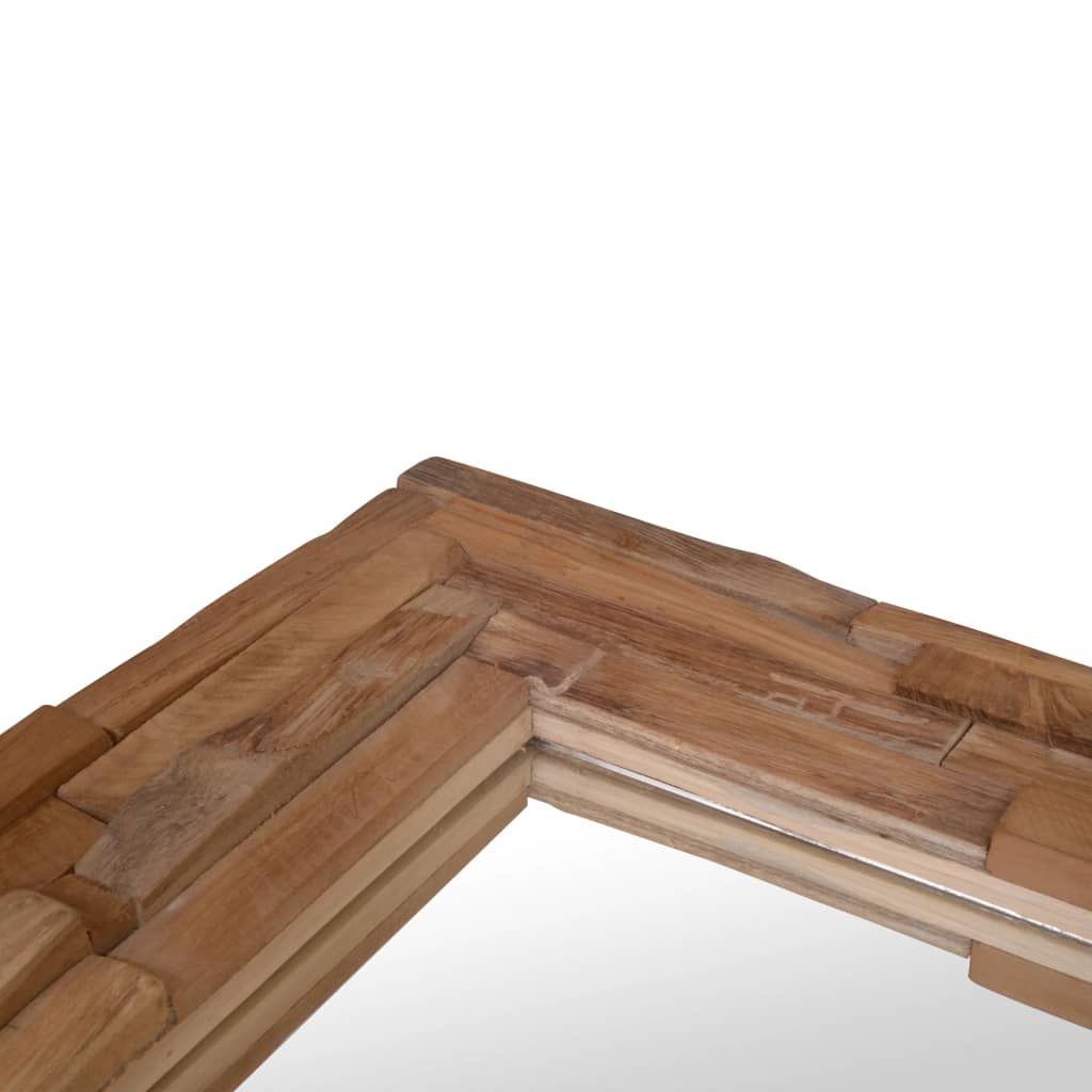 Dekorativer Spiegel Teak Quadratisch