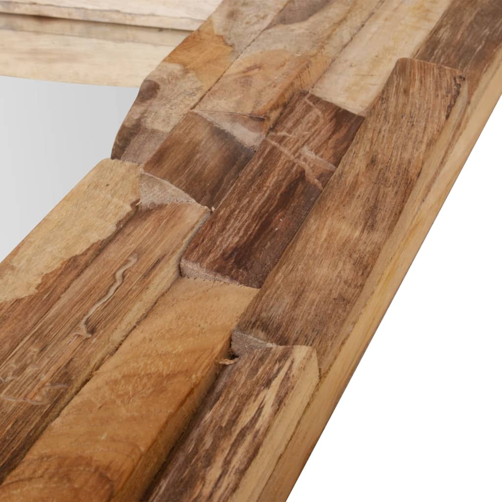 Dekorativer Spiegel Teak Quadratisch