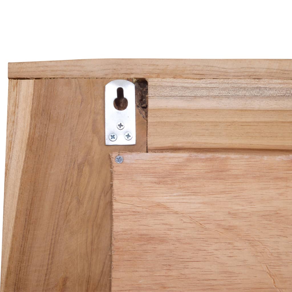 Dekorativer Spiegel Teak Quadratisch