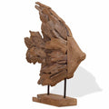 Fisch-Skulptur Teak 40X12X57 Cm