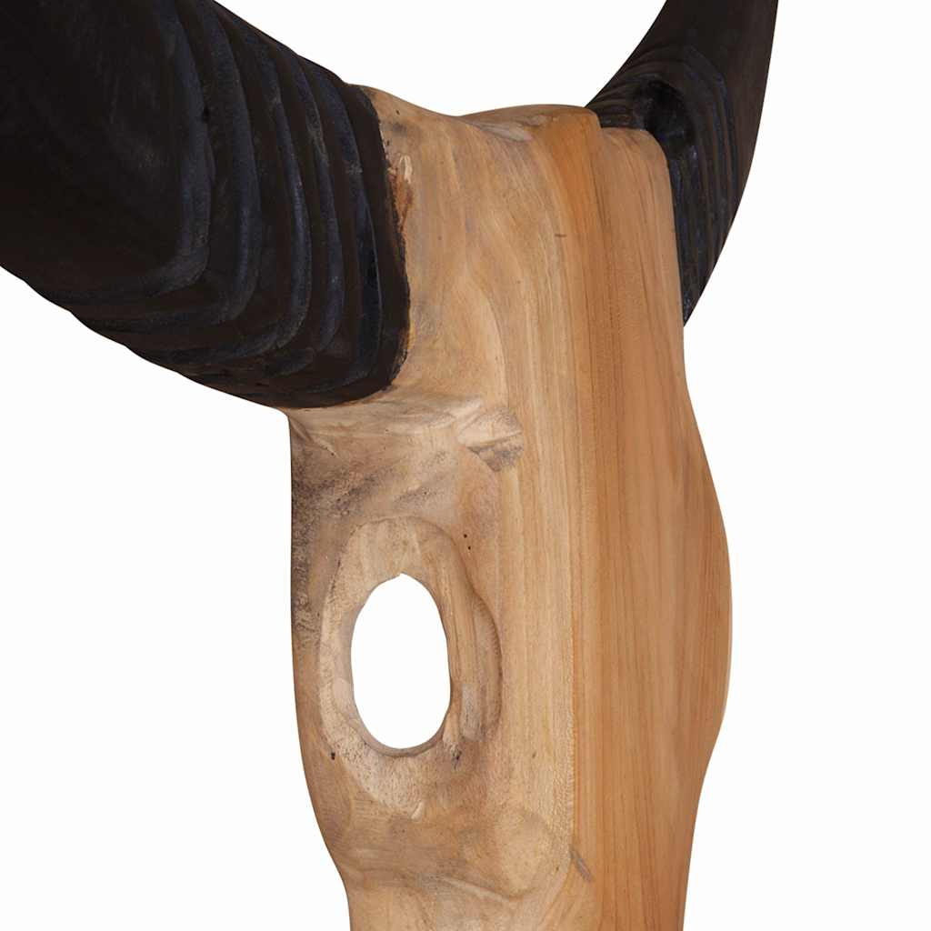 Stierkopf-Skulptur Teak 66X15X88 Cm