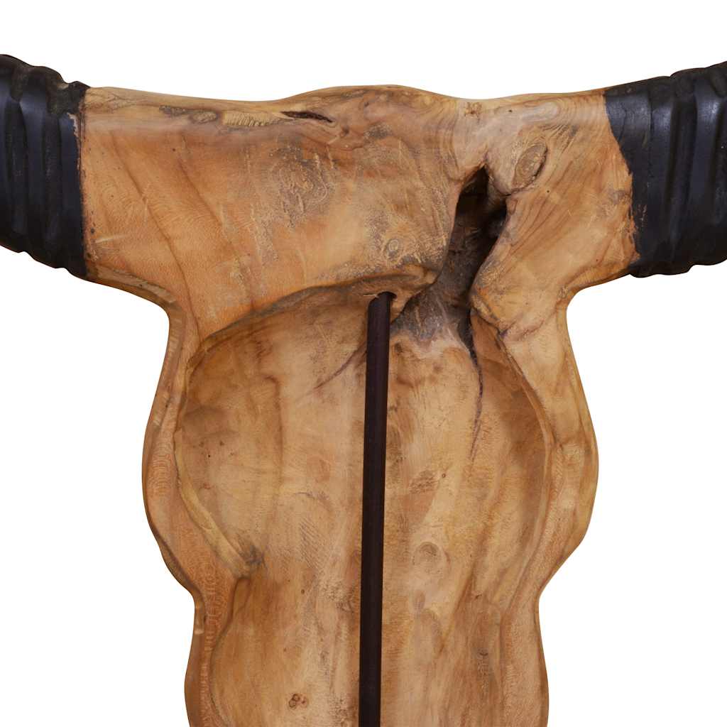 Stierkopf-Skulptur Teak 66X15X88 Cm