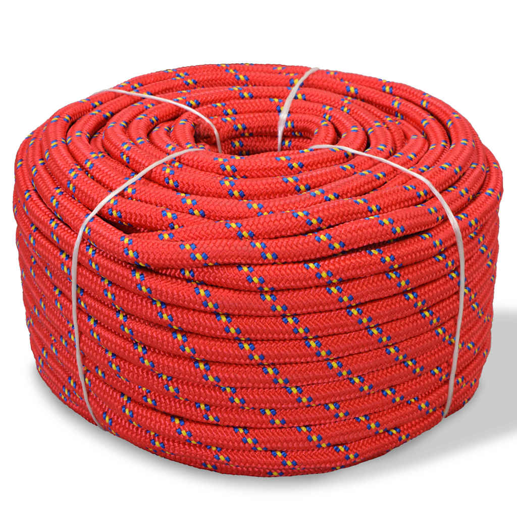 Bootsseil Polypropylen Rot