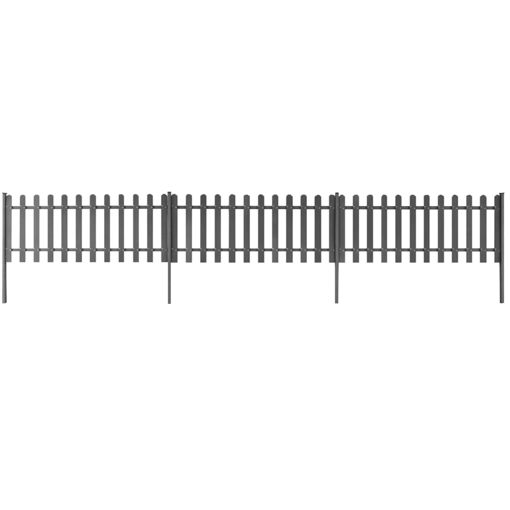 Lattenzaun Mit Pfosten 3 Stk. Wpc