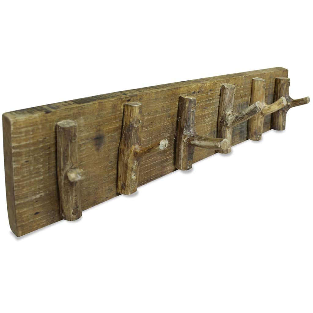 Garderobenleiste Gemischtes Altholz 60X15 Cm Grau