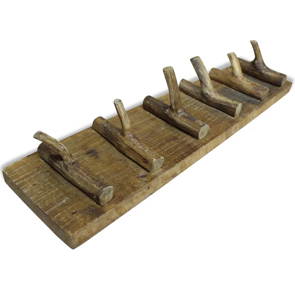Garderobenleiste Gemischtes Altholz 60X15 Cm Grau