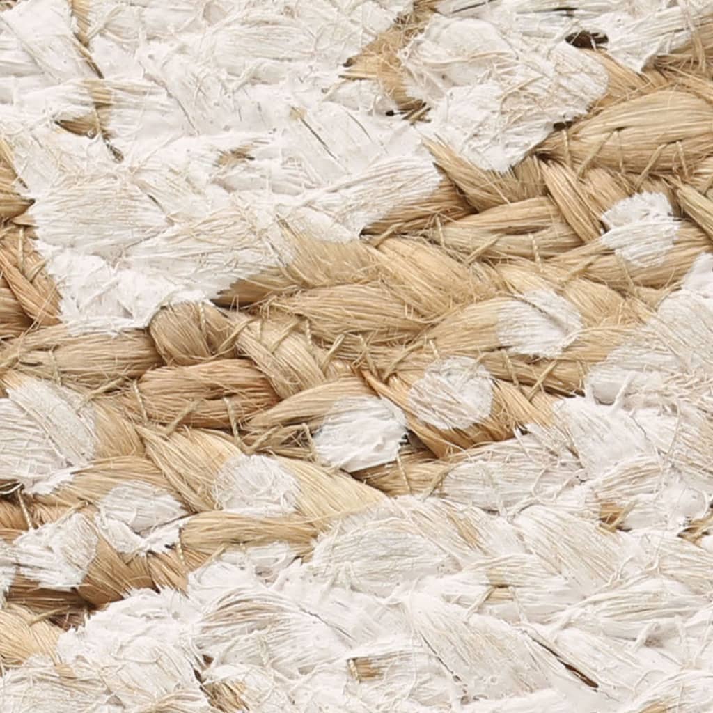 Teppich Jute Geflochten Bedruckt Rund