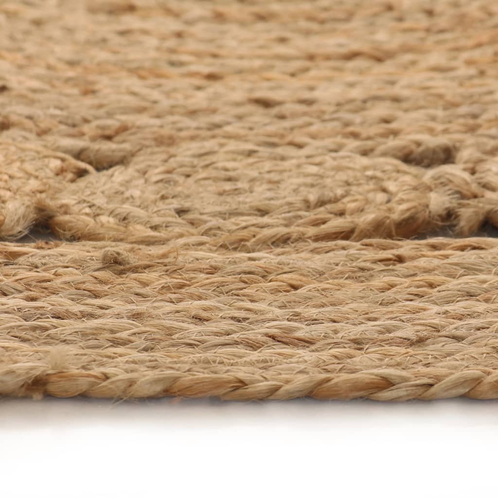 Teppich Flechtmuster Jute Rund