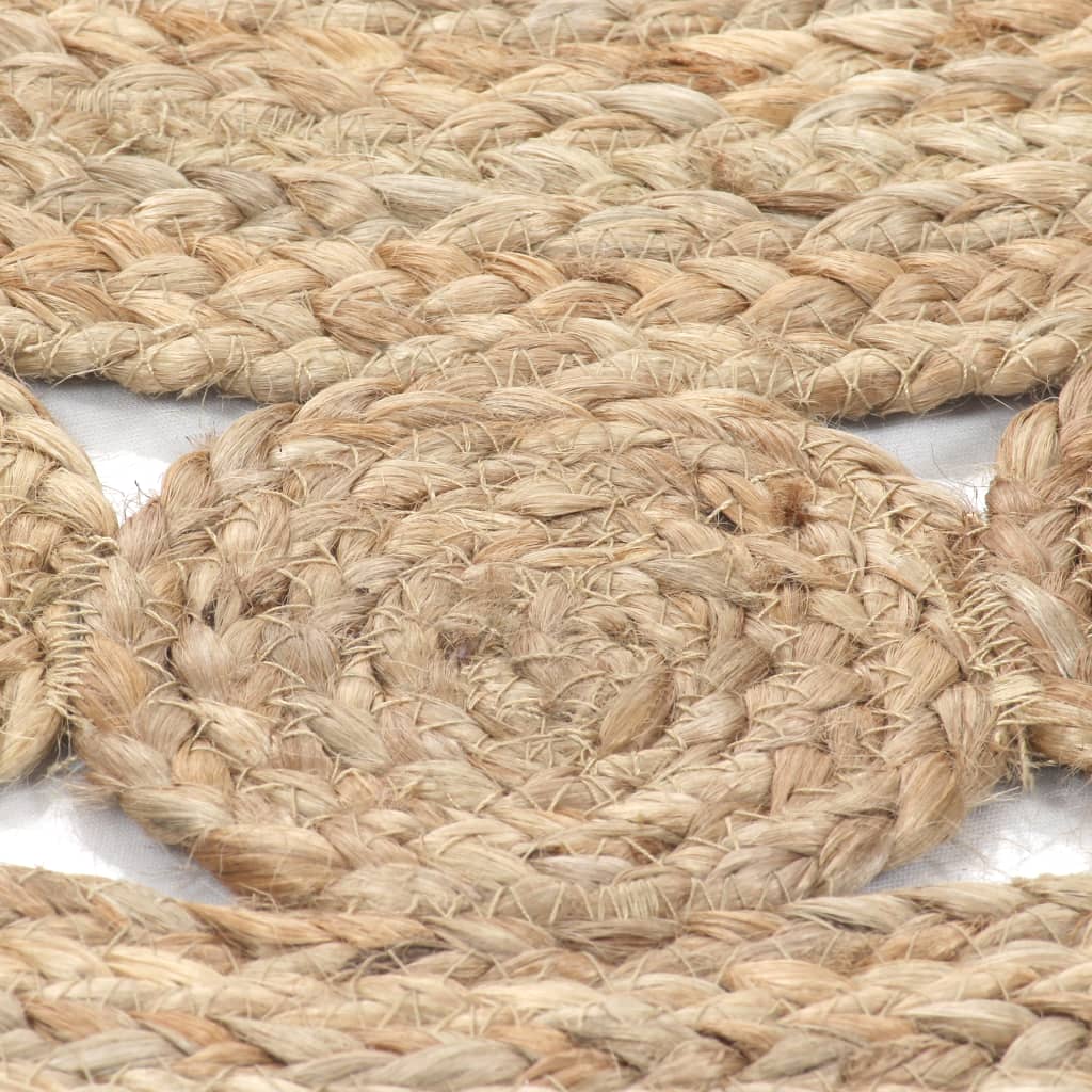 Teppich Flechtmuster Jute Rund