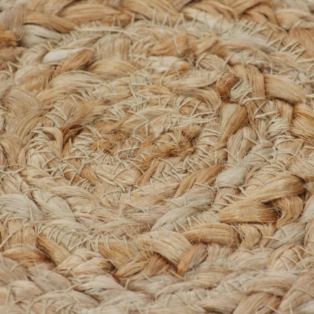 Teppich Flechtmuster Jute Rund
