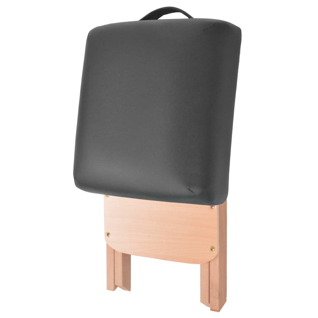 Massageliege 3-Zonen Mit Hocker Klappbar 10 Cm Sitz